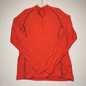 Title 394:
Lululemon 1/4 Zip Pullover Orange Athletic Top Men’s Large